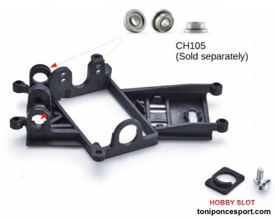 Soporte Motor Anglewinder 0,0mm Evo6 para Rodamientos a Bolas (CH105 no incluidos)