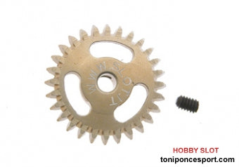 Corona 28d. motor anglewinder Aluminio aligerado para eje 2.38mm Fijada con tornillo Allen M2 -Azul-