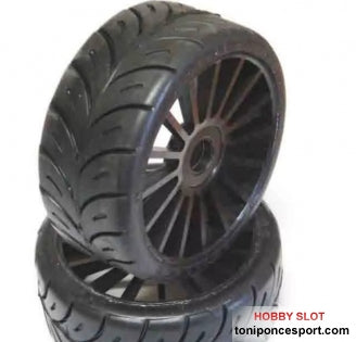 Ruedas LLANTA MULTIRADIO Rally Sport GRIS con Neumatico BLANDA (x2)