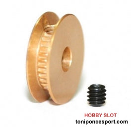 Polea UNIVERSAL Ø6,5 eje 2,38 mm. ORO
