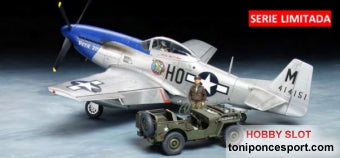 Avion P&#8208;51D Mustang et 1/4ton Light Vehicle 1/48
