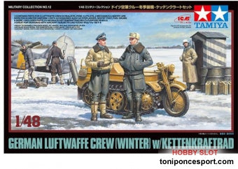 Moto German Luftwaffe Crew w/ Kettenkraftrad