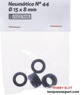 Neumático Nº44 Ø 15 x 8 mm (x4)