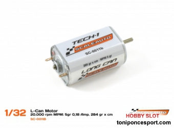 Motor SC-11: 20.000 rpm L-can MPM: 5 gr. 0,18 Amp. 284 gr *cm - GRANEL -