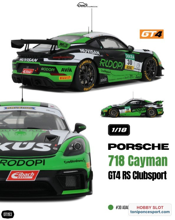 PORSCHE CAYMAN 718 GT4 RS CLUBSPORT BLACK #30 ADAC GT4 2023