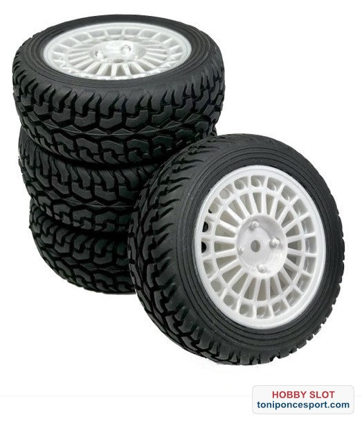 Ruedas Wheel Set ""Rallye Street Design"" white (4)