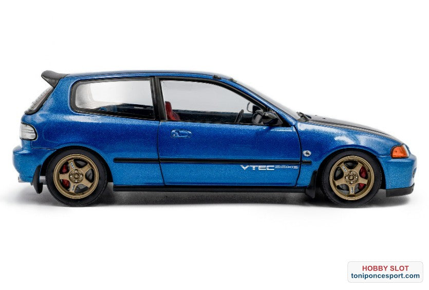 Honda Civic (EG6) 1991 "Solido Works" Azul Cobalto/Fibra de Carbono.
