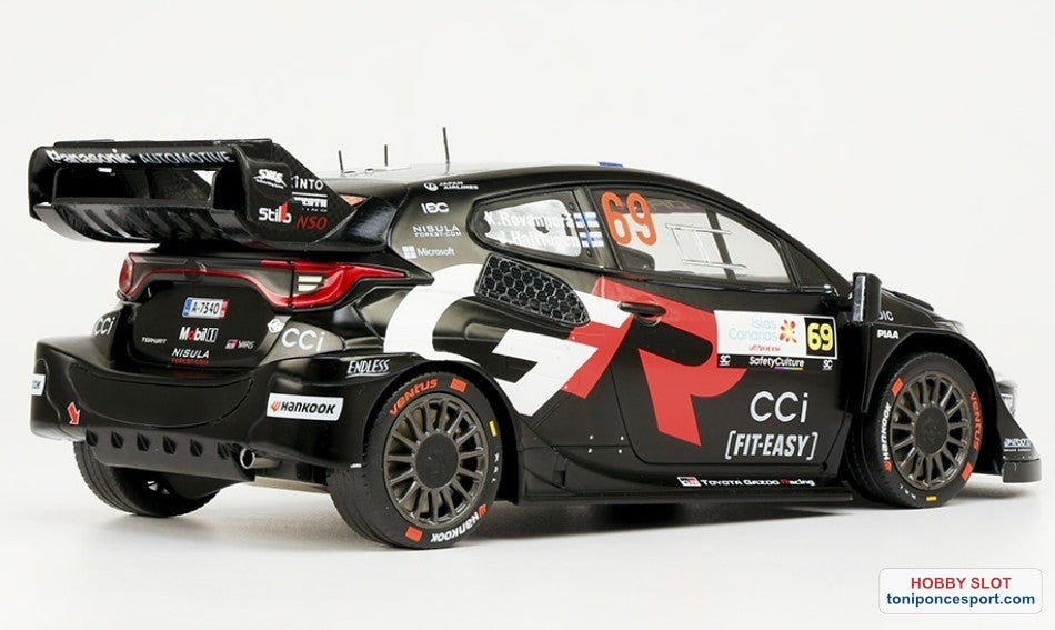 Toyota GR Yaris Rally1 #69 Winner Rally Islas Canarias 2025 K. Rovanpera / J. Halltunen.