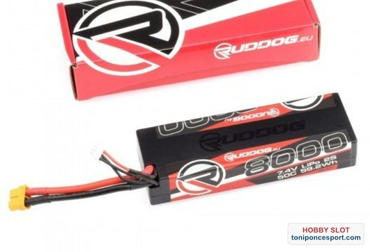 Bateria 8000mAh 50C 7.4V LIPO CAJA DURA XT60