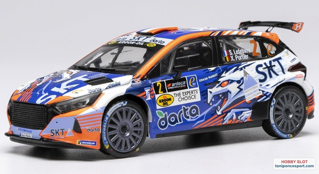 Hyundai i20 N Rally2 #2 Winner Ypres Rally 2024 S. Lefebvre / X. Portier.