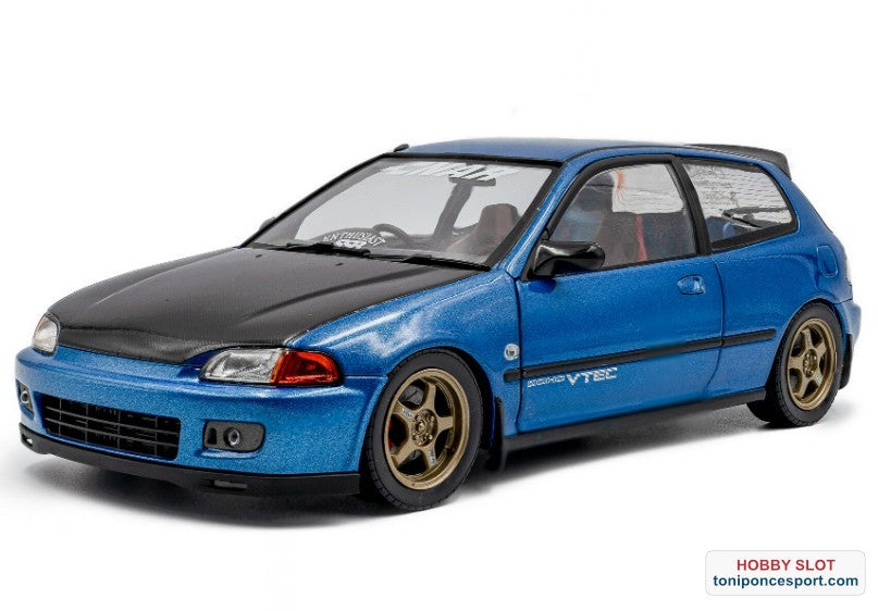 Honda Civic (EG6) 1991 "Solido Works" Azul Cobalto/Fibra de Carbono.