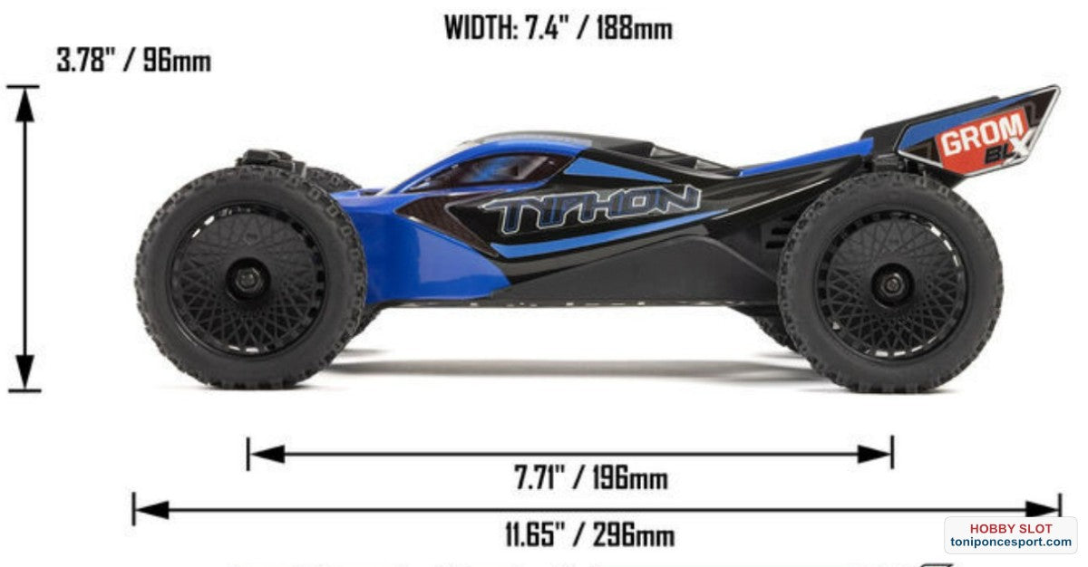 Buggy TYPHON GROM 223S BLX Brushless 4X4 Small Red.