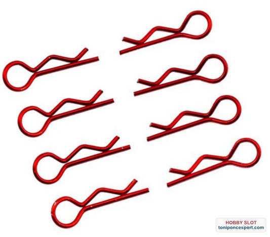 CLIPS CARROCERIA 1/10 L+ R ROJOS (8u.)