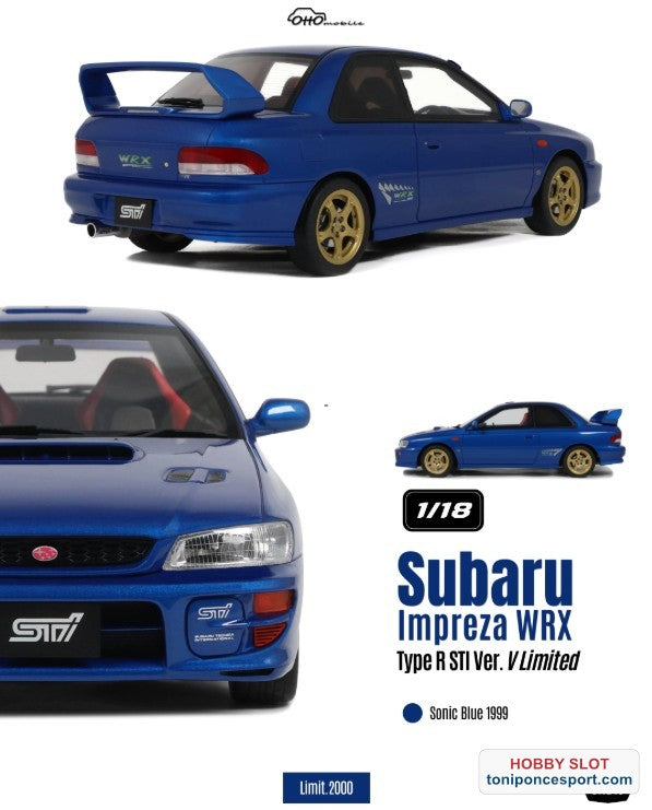 SUBARU IMPREZA WRX TYPE R STI VER. V LIMITED SONIC BLUE 1999
