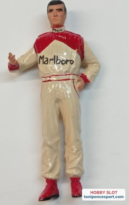 Figura piloto rallye decoración 1/24 Marlboro Ponce.