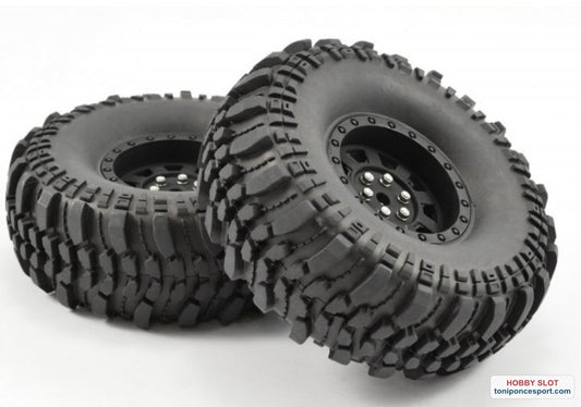 RUEDAS CRAWLER ROCKO 1.9 MOUNTED Scale Wheel Black (2U) 120mm.