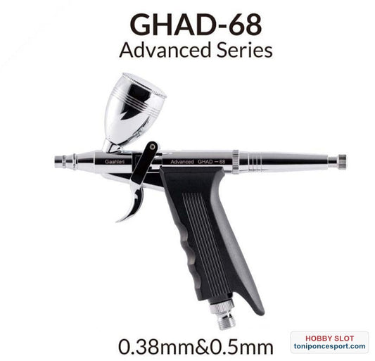 Aerografo Gaahleri gravedad GHAD-68 con agujade 0.38 y 0.5mm.