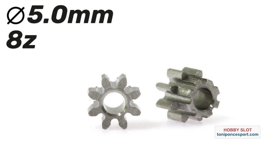 Piñón 8d. M50 acero para eje 2mm ø5,0mm x 2mm