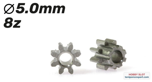 Piñón 8d. M50 acero para eje 2mm ø5,0mm x 2mm