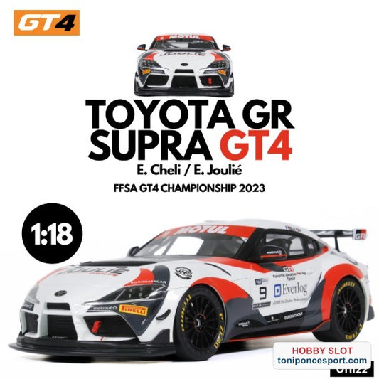 Toyota Supra GT4 White E.CHELI/E.JOULIÉ FFSA GT4 Championship 2023