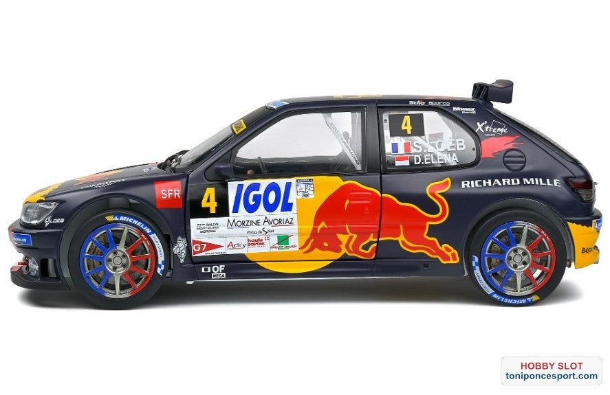 Peugeot 306 Maxi Red Bull N º4 Rally Mont Blanc 2021 S. Loeb - D. Elena