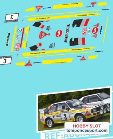Calca Audi Quattro W.Rohrl Rally Monte Carlo 85 - 1/32