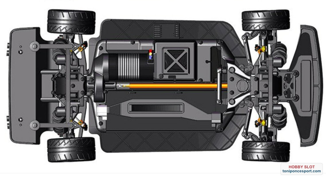 BMW 1/10 DRIFT Brushless 60A 3300KW 4X4 Waterproof NEGRO RTR
