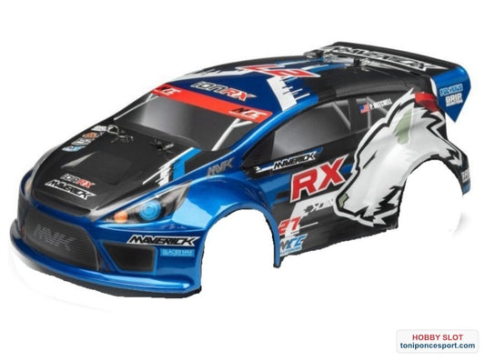 CARROCERÍA DE RALLY PINTADA CON CALCOMANÍAS