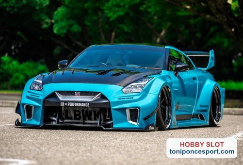 Nissan gt-r (r35) liberty walk silhouette body kit blue metallic 2025