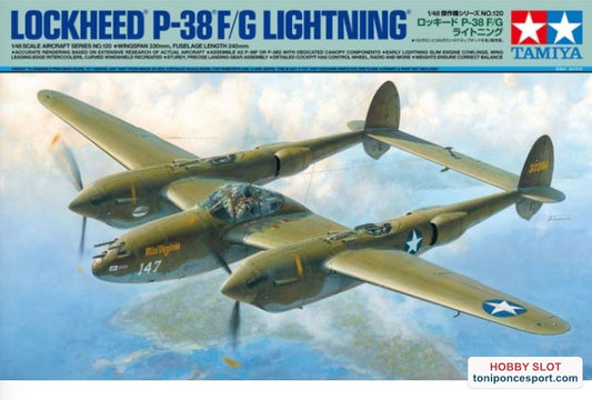Avión Lockheed P-38 F/G Lightning 1/48.