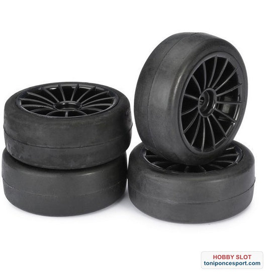 Ruedas Wheel Set Onroad ""15 Spoke / Slick"" black.