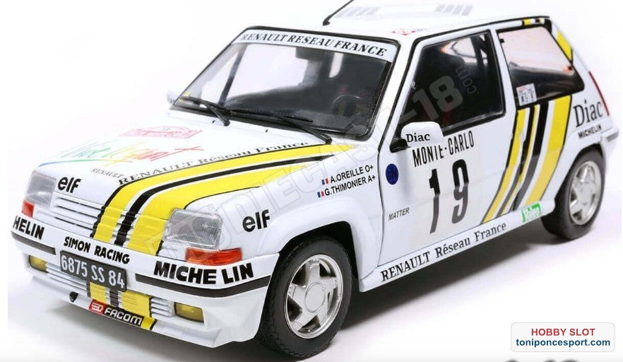 Renault 5 GT Turbo MK2 Nº19 A.Oreille/G.Thimonier Rally de Monte Carlo 1989