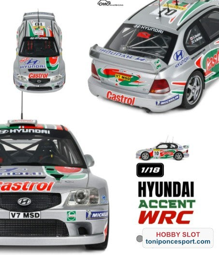 HYUNDAI ACCENT WRC GREY #10 RALLY MONTE CARLO 2001