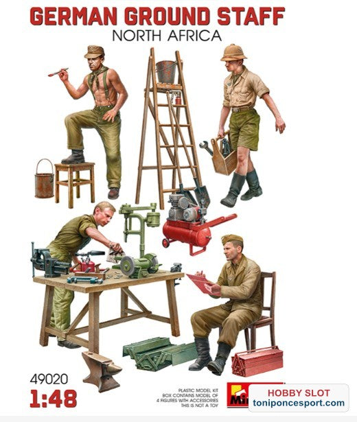 Figuras German Ground Staff w/Accessories. North Africa 1/48